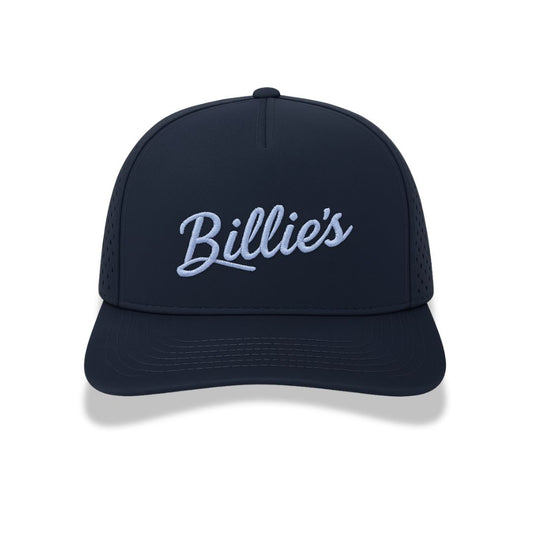 Navy Trucker Performance Hat - Billies Centered Logo