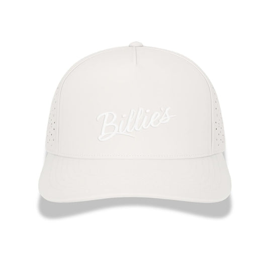 White Trucker Performance Hat – B Centered Logo